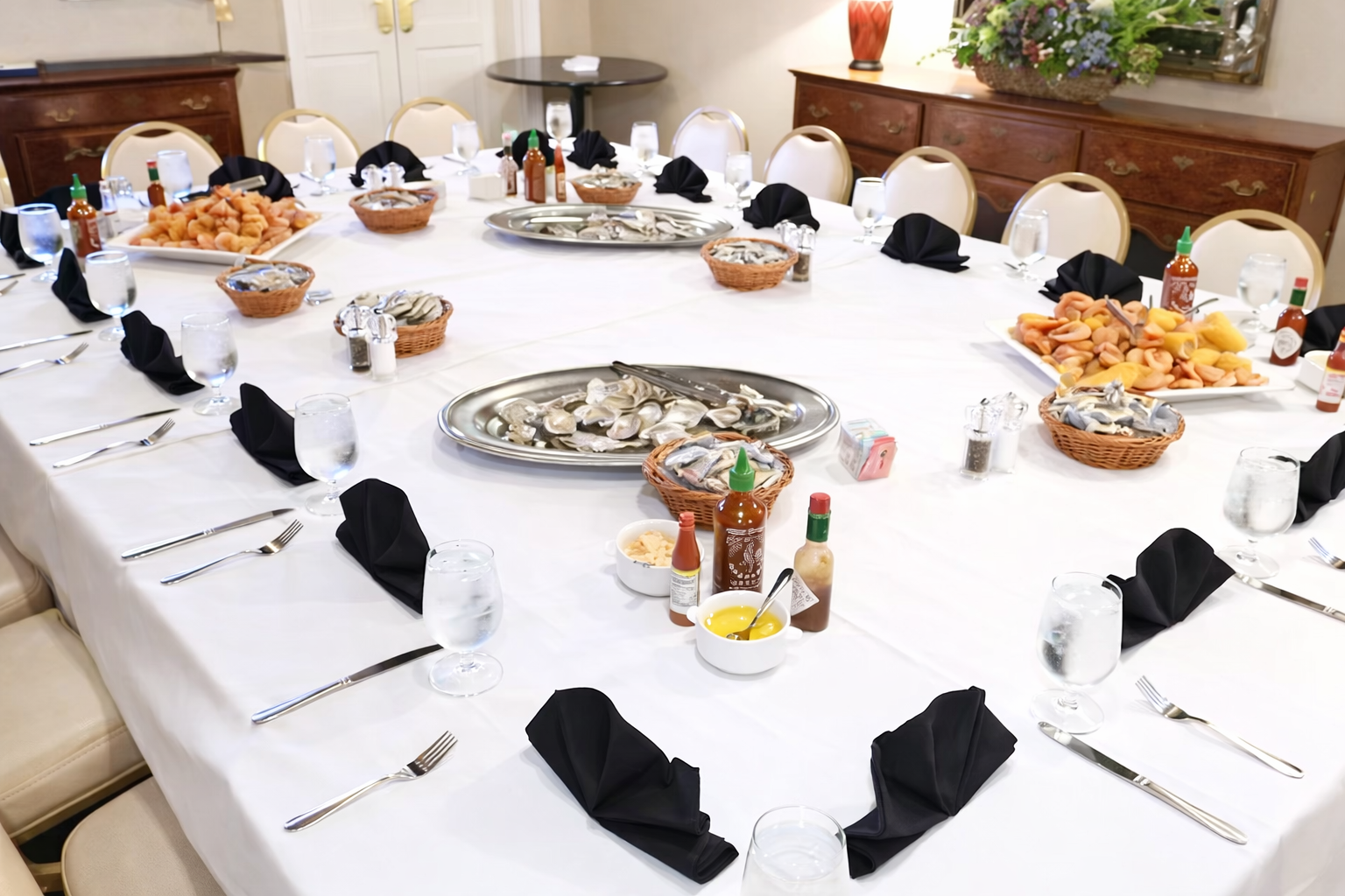 Danville Golf Club elegant event space set up for a corporate gathering